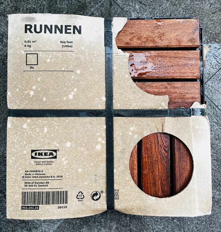 Neu Bodenplatten Runnen Bodenrost Au En Braun Las M Kaufen