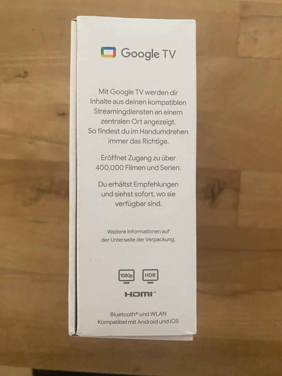 Google Sistemi audio & multimediali: Google Chromecast mit Google TV HD Streaming Player – Nuovo (secondo la descrizione) da Adligenswil venduto da DOMBO-JET 3