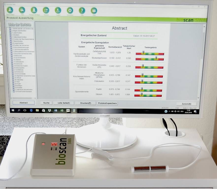 original BIOSCAN SWA Gerät von Dr. Rilling +Computer+Monitor (Gebraucht ...