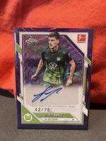 Topps Chrome Bundesliga 25/26 Joakim Mæhle Purple Auto /75