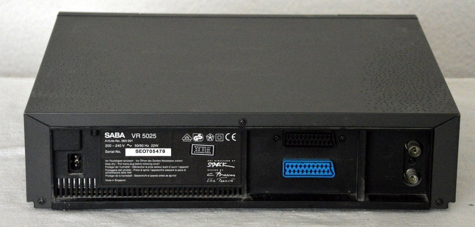 Registratori: Videorecorder VHS Saba VR5025  magnétoscope – Usato da Collonges venduto da arashee 2