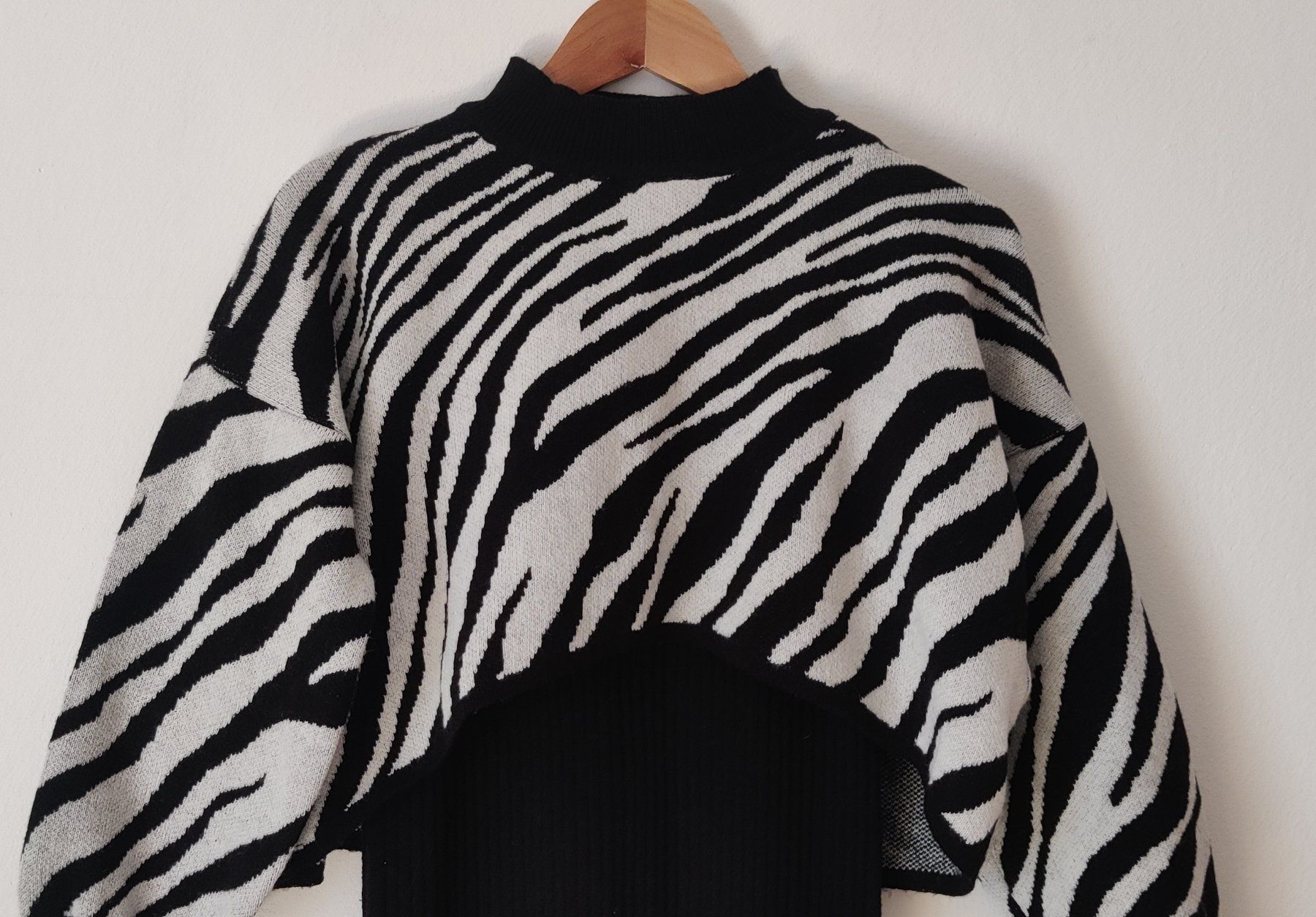 Vestiti: Maxi Strick-Kleid mit Pullover Pulli Zweiteiler Zebra Gr.S – Usato da Winterthur venduto da Lotusherz 2
