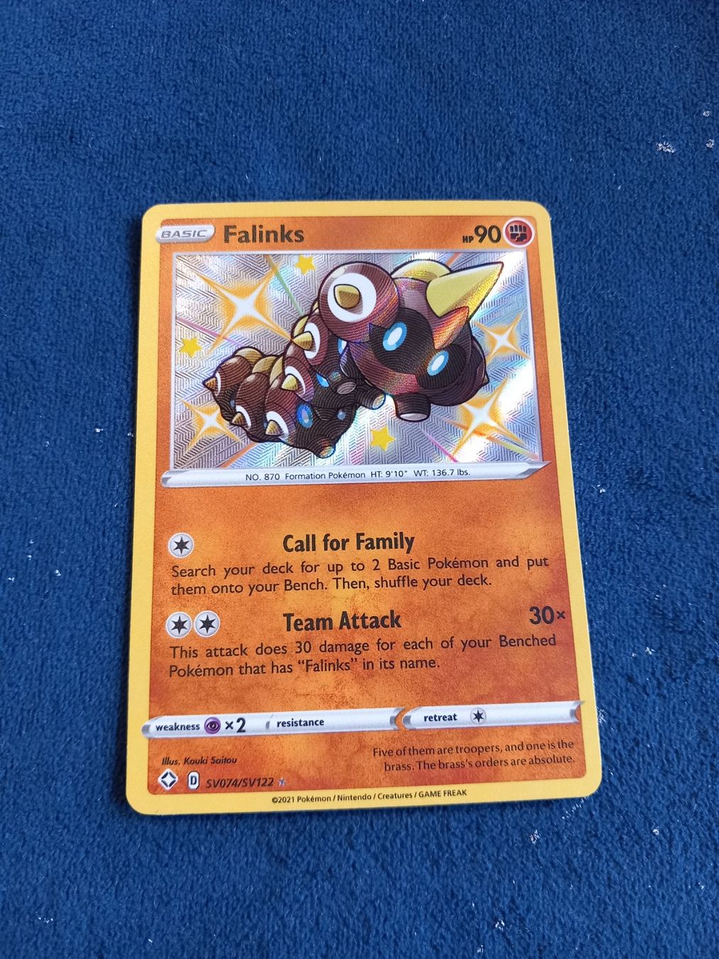 Pokémon Sammelbilder & Trading cards: SHINY Falinks (EN) Shining Legends SV074 – Neu (gemäss Beschreibung) aus Hinterfultigen von Marcel2112