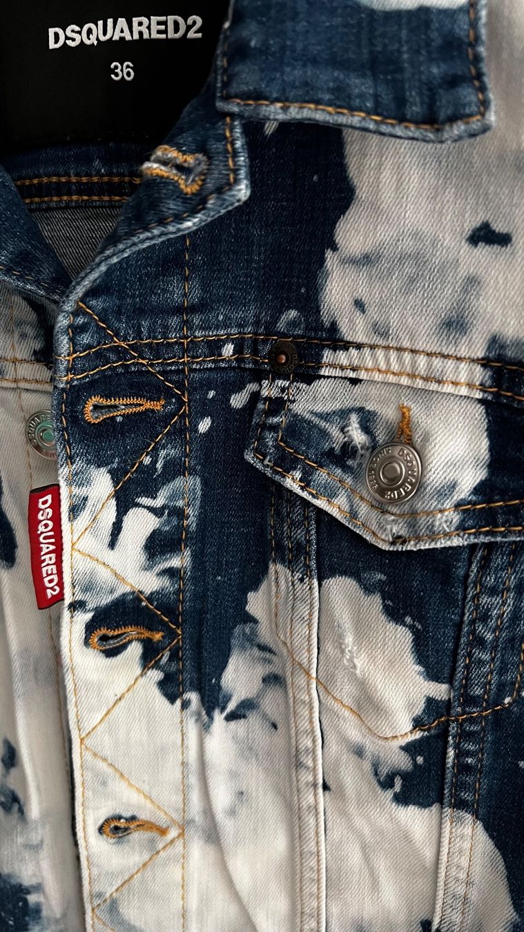 Dsquared2 Giacche: New DSQUARED2 Denim Jacket In Bleached Blue/Jacke/Veste 36IT – Nuovo e nell'imballaggio originale da Versoix venduto da annavm29 3