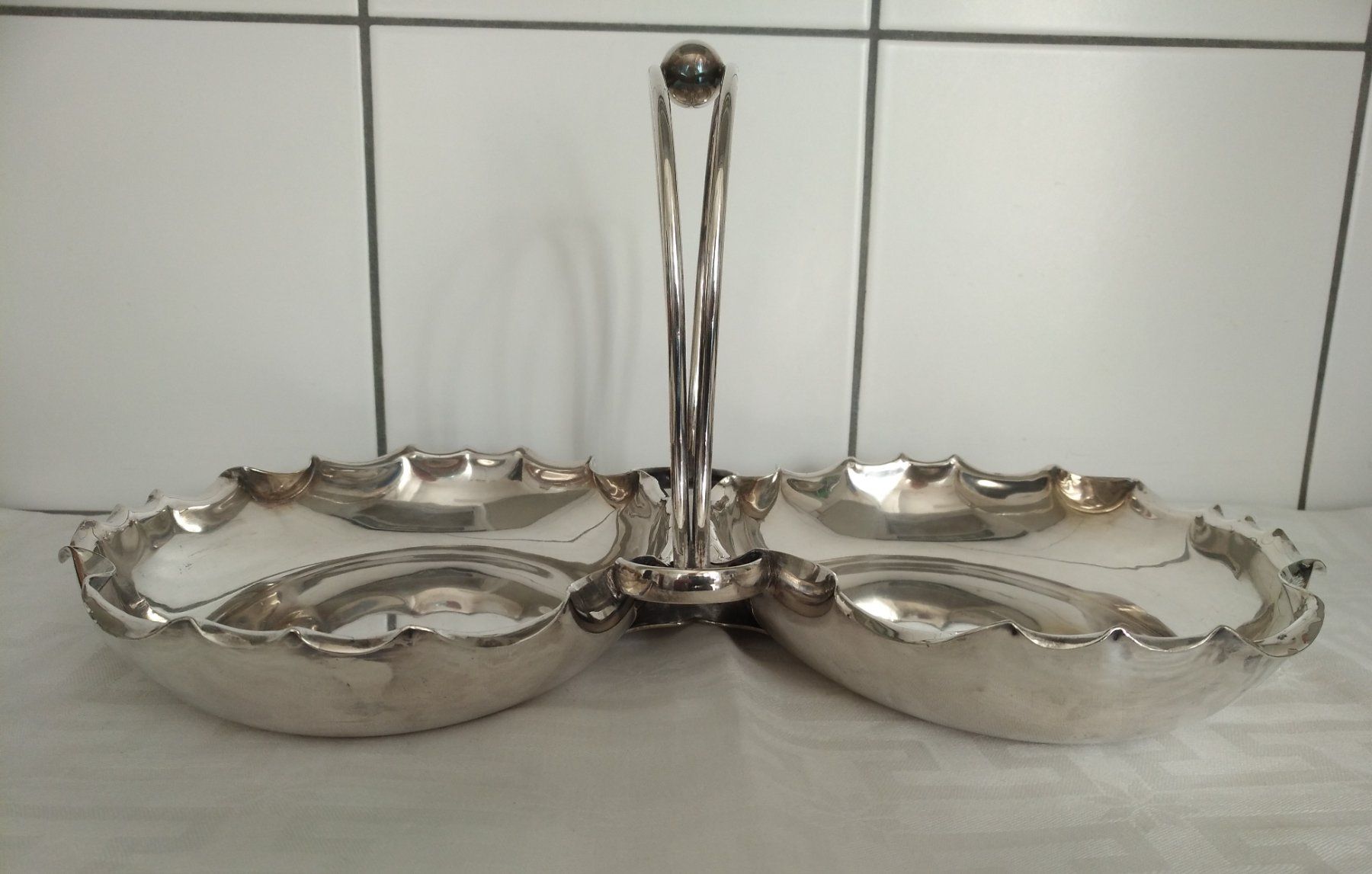 Servierplatten: Versilberte Doppelschale – Gebraucht aus Chur von rh86424 2