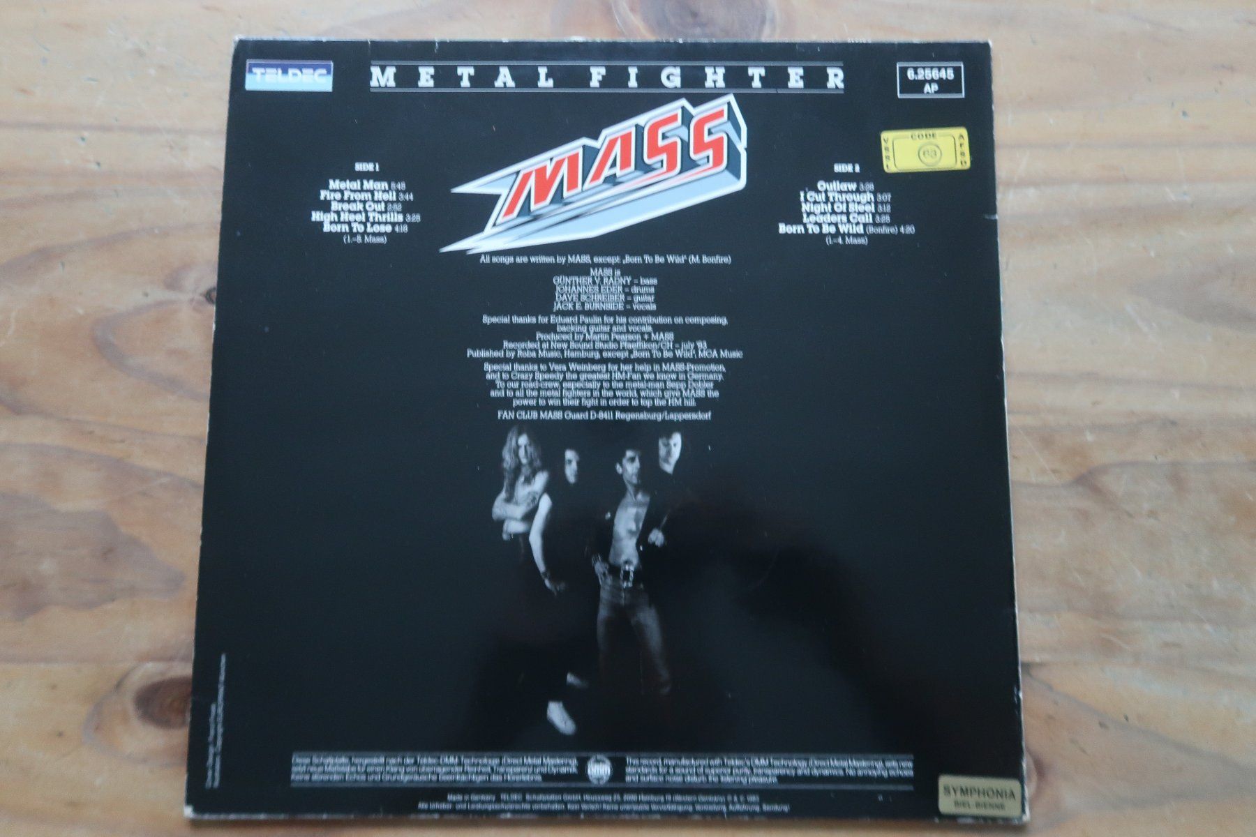 Schallplatten: MASS - METAL FIGHTER - VINYL LP – Gebraucht aus Basel von Patiscat 1