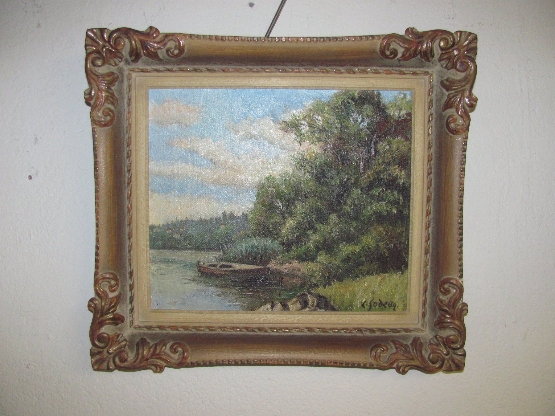 Dipinti: Charles Sodeur Ölbild Quai Luzern Ölgemälde – Usato da Malters venduto da monarkli
