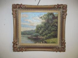 Charles Sodeur Ölbild Quai Luzern Ölgemälde