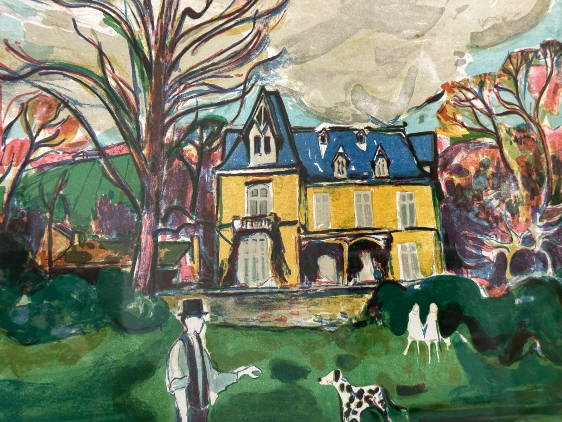 Grafica & Litografie: Geo Bretscher - Lithographie "Maison de maître" – Usato da Morges venduto da vintiques 3