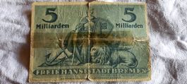 Banknote/Gutschein Fünf Milliarden Mark