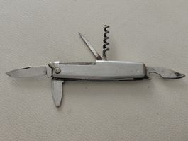 Multifunktionsmesser Metall mit Korkenzieher gebraucht