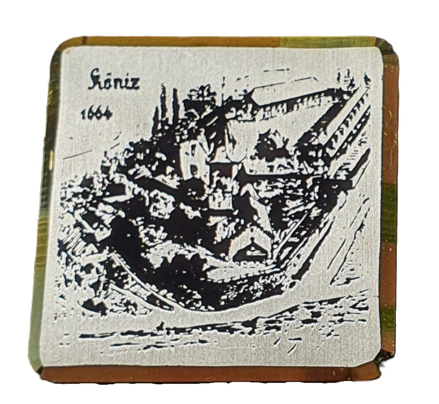 Spille & Fermagli: U988 - Brosche Köniz Ansicht von 1664 – Usato da Reinach BL venduto da Boston-Verkauf