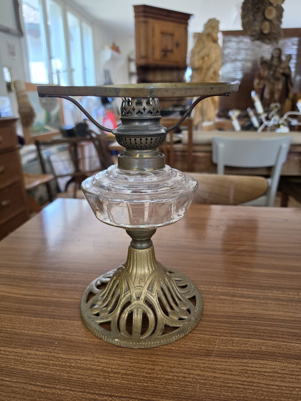Lampade: Öllampe Messing Glas Vintage – Usato da Mettlen venduto da elios0888 4