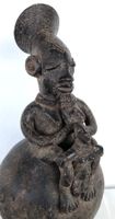 XXL feines anikes Mangbetu Terracotta Gefäss Kongo 42 cm