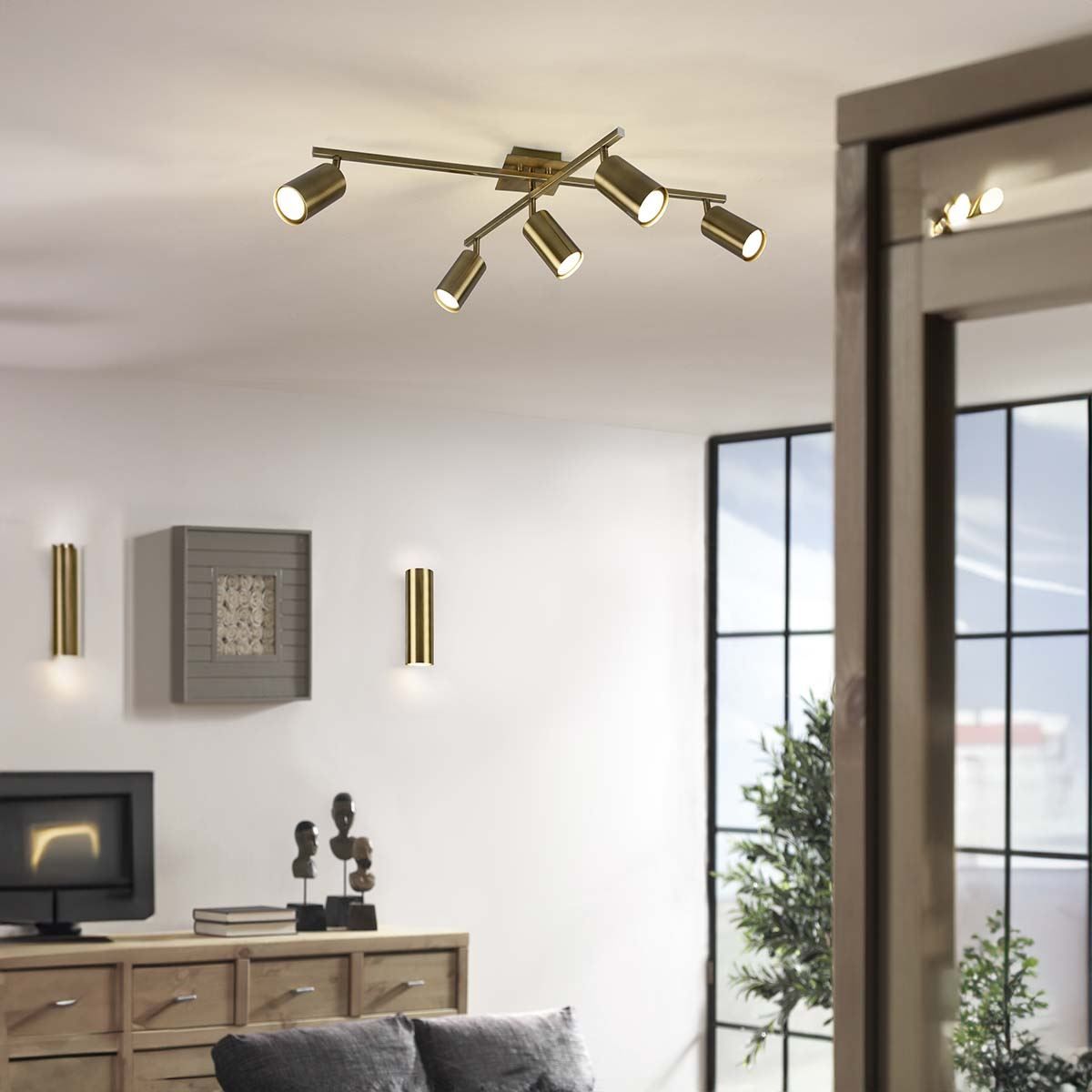 Lampadari & plafoniere: Deckenleuchte, Altmessing, 77 cm x 57 cm – Nuovo (secondo la descrizione) da Kreuzlingen venduto da Smart-Light 1