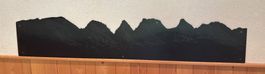 Churfirsten Bergpanorama massiv Metall ausgefräst 200 cm