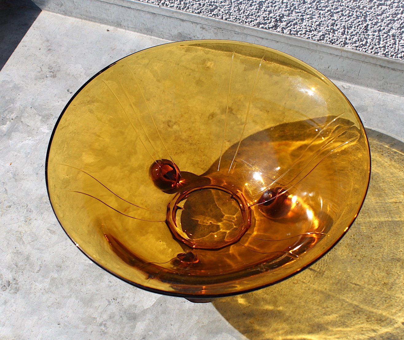Schalen: Vintage -Art Deco , Bernstein Farbende Schale – Gebraucht aus Locarno von fripui 1