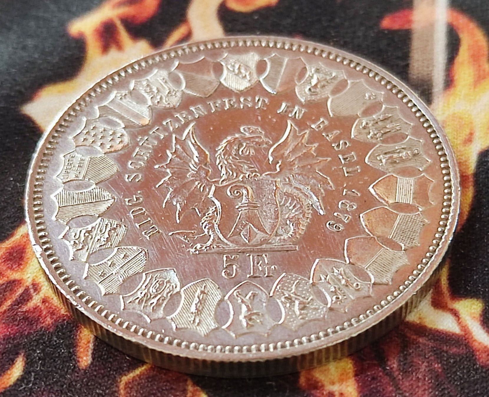Tutti le monete: Basel 1879 Schützentaler – Usato da Rieden SG venduto da res1291 1