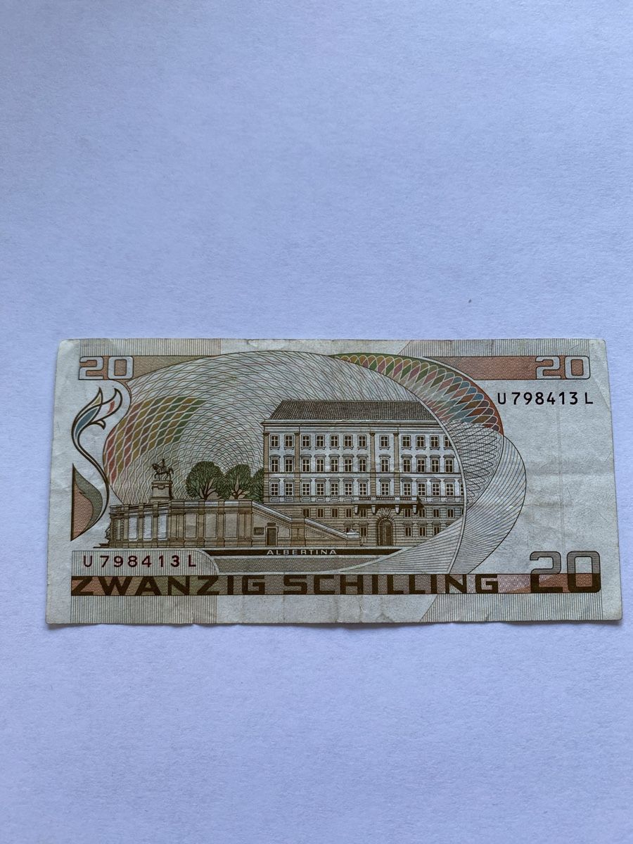Banconote: 20 Schilling Note Österreich 1986 – Usato da Buttwil venduto da Oni-78 1