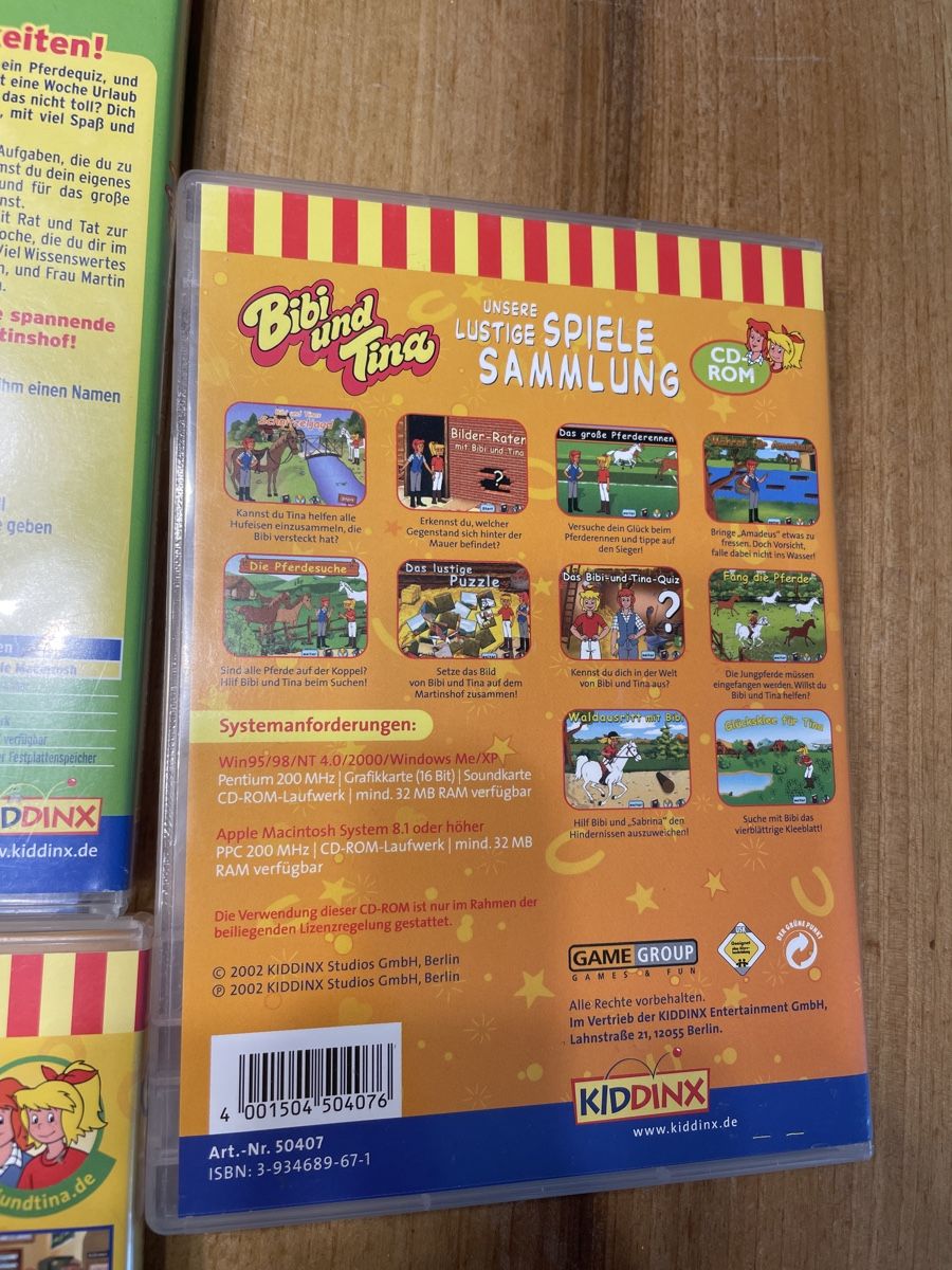 Giochi: Bibi und Tina Spiele Sammlung - 3 CD Rom – Usato da Therwil venduto da rubininio 2