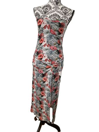 Sommerkleid - Bandeaukleid - Blumenkleid - Gr. M