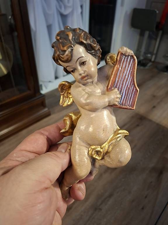 Statuette: Antiker Engel mit Harfe – Usato da Jona venduto da Saentisjerry