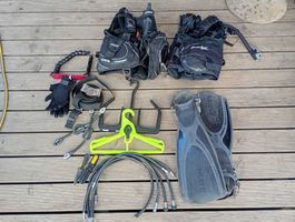 Tauchausrüstung Set Cressi Mares Flossen Handschuhe