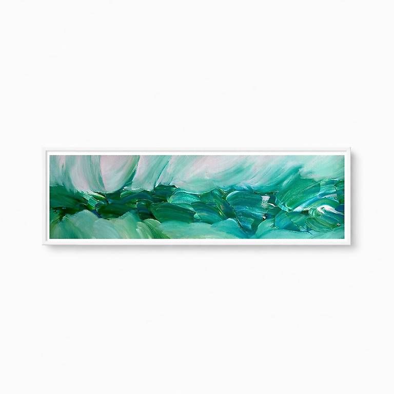 Dipinti: Acrylbild 20x60cm blaugrün – Nuovo e nell'imballaggio originale da Urdorf venduto da manuela4