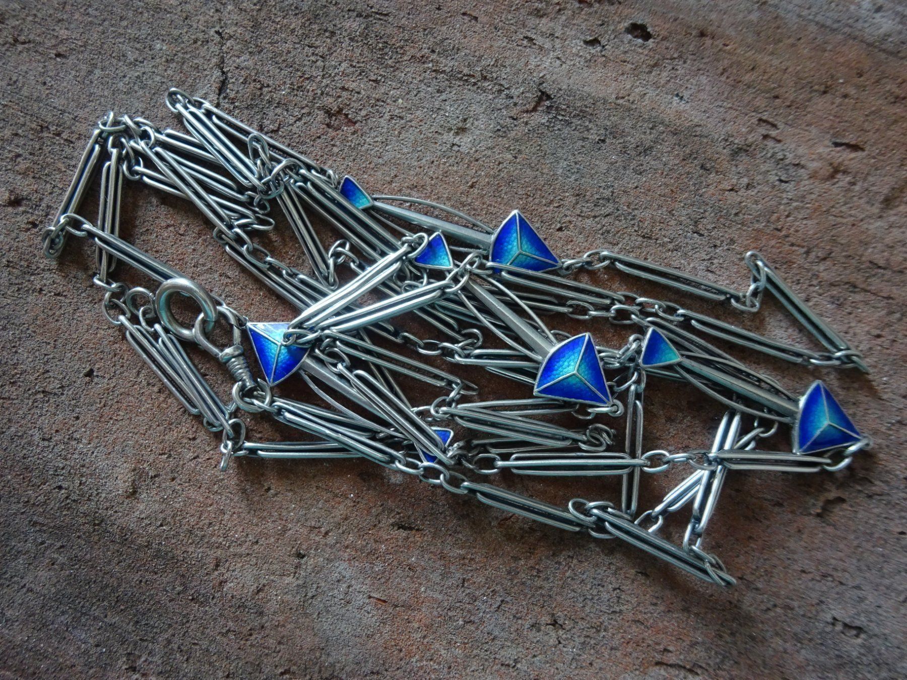 Altri accessori per orologi: Jugendstil Uhrenkette Silber – Usato da Esslingen venduto da FetteSchnecke