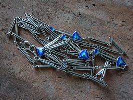 Jugendstil Uhrenkette Silber
