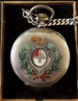 Prachtvolle Zenith Taschenuhr (1906) –Emaille Schweizerkreuz