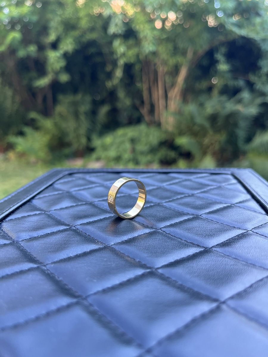 Bagues: Ring Gold-Optik Edelstahl 18mm Modering Modeschmuck – Neuf (Voir description) à Tägerwilen par Alexander716