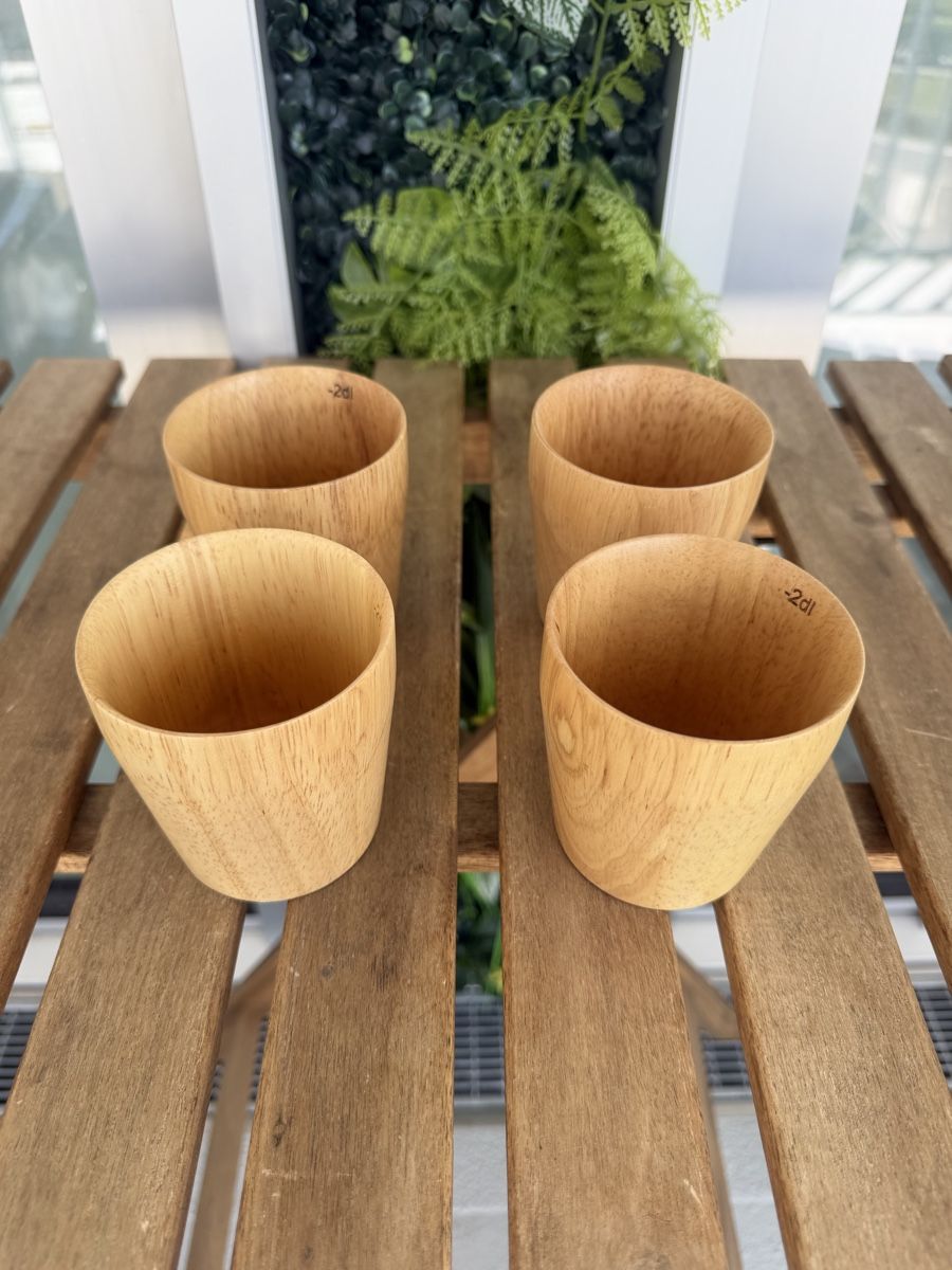Tassen: 4x Eagle Holzbecher 2dl – Gebraucht aus Regensdorf von rui_p2wz
