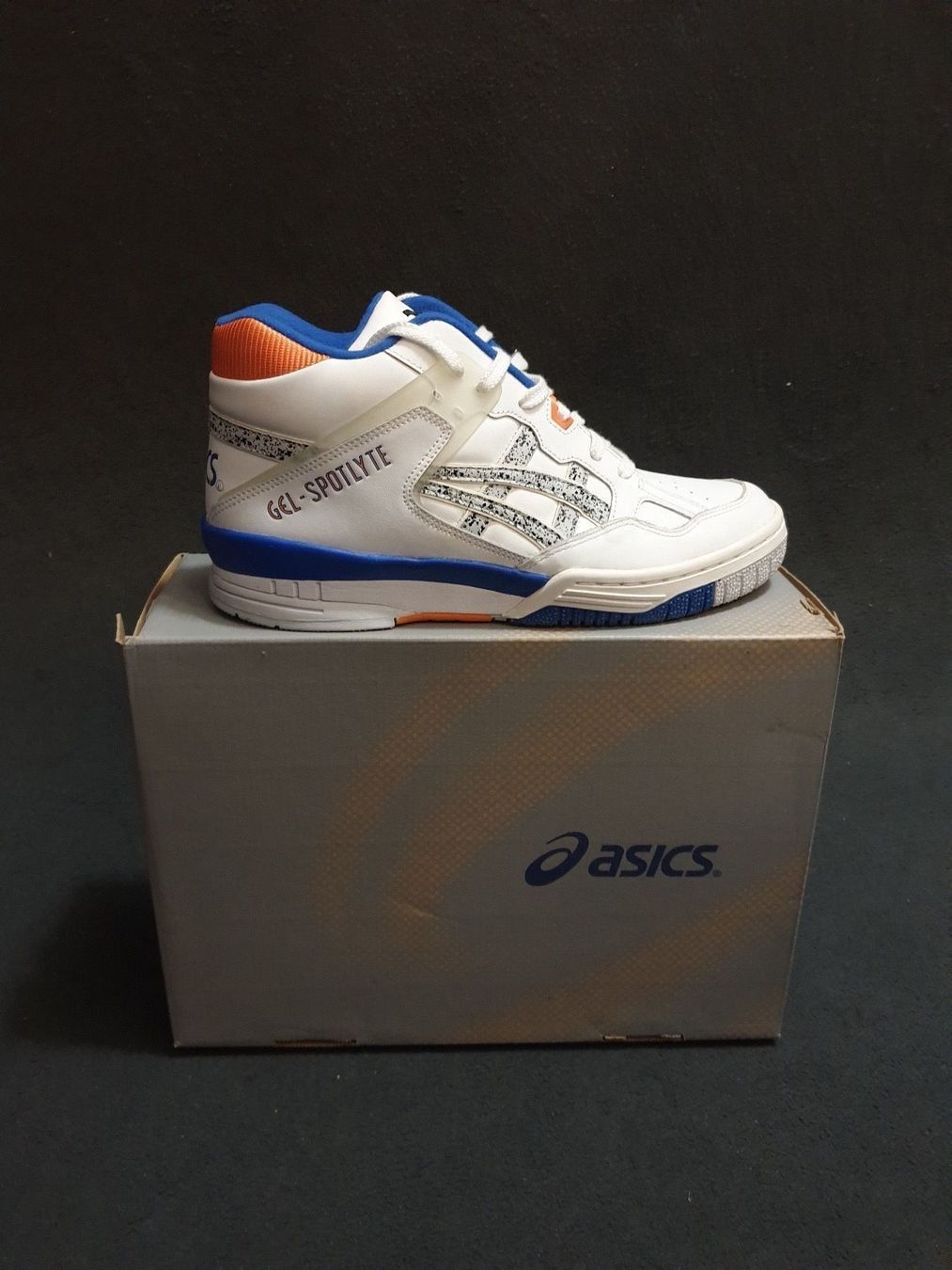 Asics Scarpe da uomo: ASICS GEL-SPOTLYTE WHITE MARBLE         Gr. 44 – Nuovo e nell'imballaggio originale da Zürich venduto da LIQUIDATOR.CP