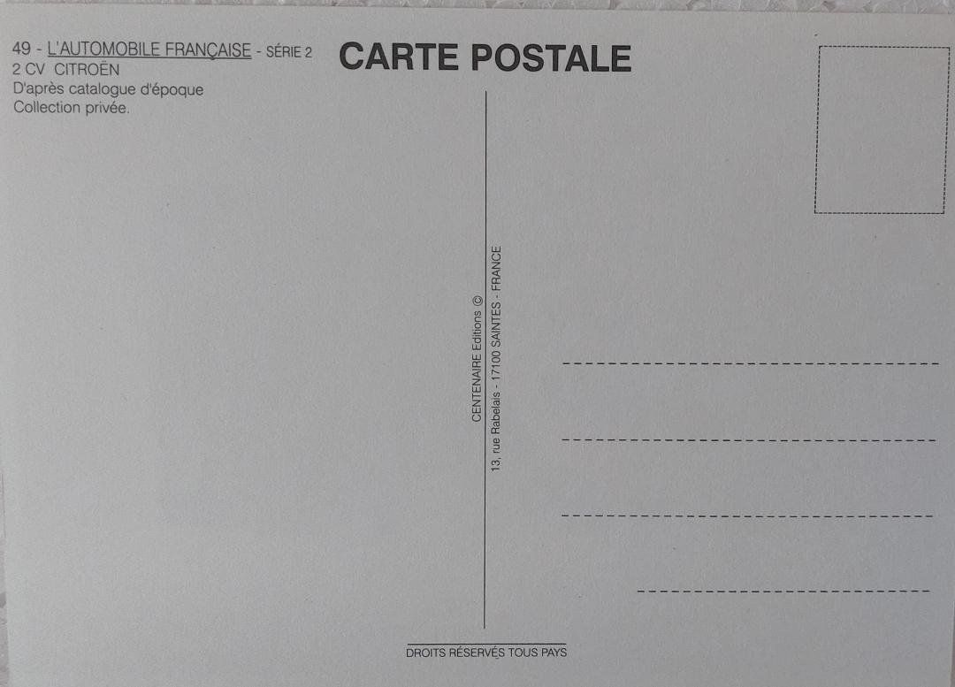 Cartoline postali: Citroën 2CV - Vive La Deuche – Usato da Delémont venduto da Domdom1 1