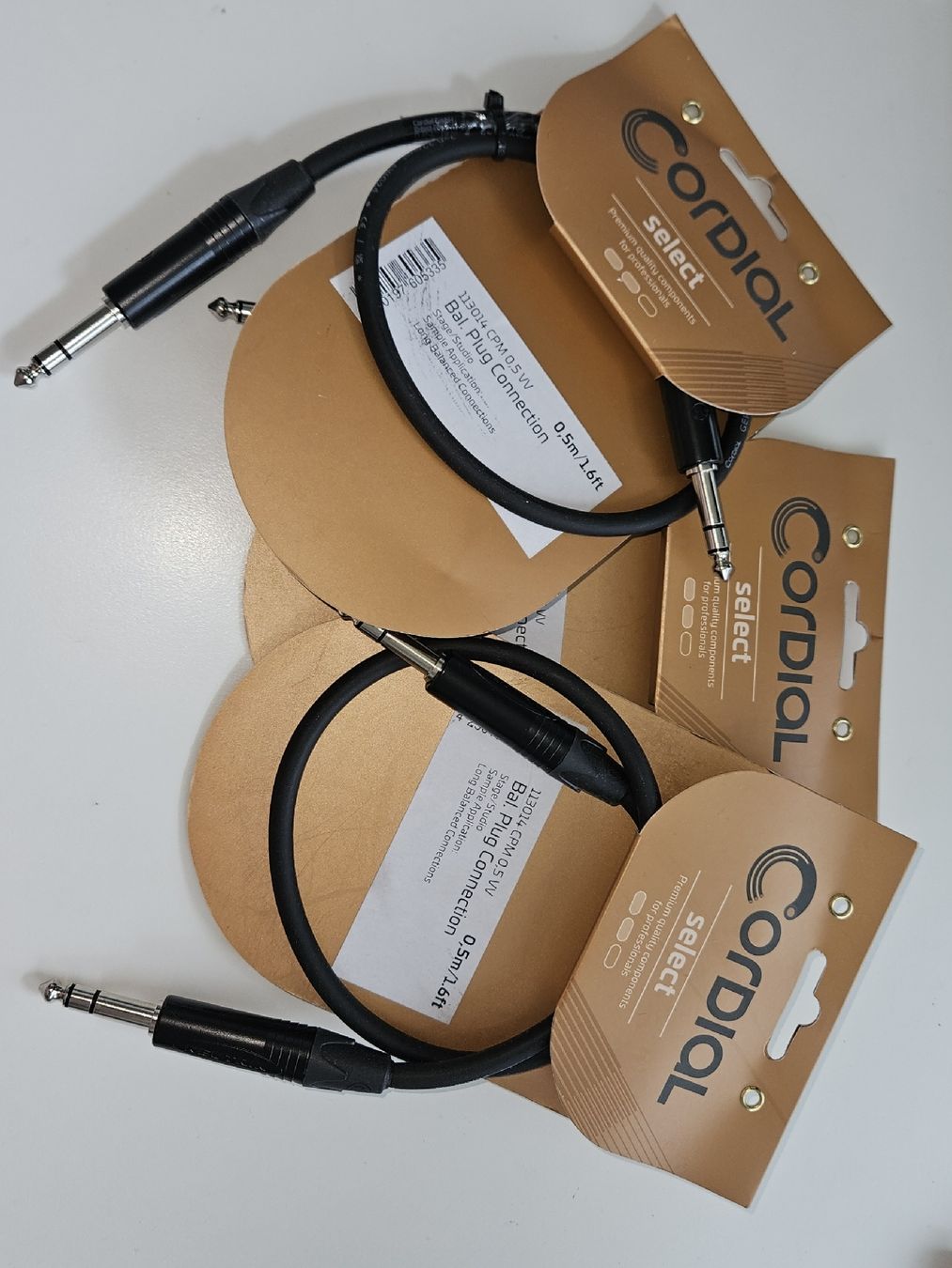 Cavi: 3 Câbles audio Cordial 0.5m  – Nuovo e nell'imballaggio originale da Marly venduto da nic_vy5k