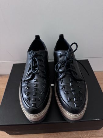 Pepe Jeans,  Plateau Sneaker Gr. 36 Nieten Sterne, Schwarz