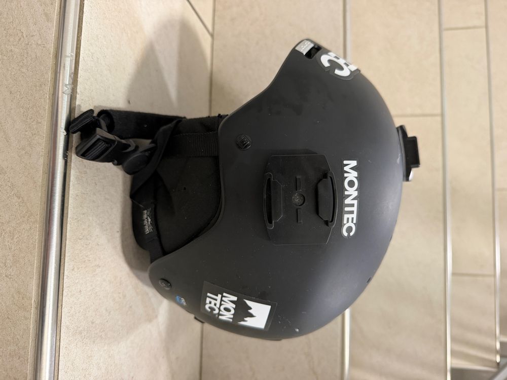 Casco da sci Salomon Brigade nero+ attacchi GoPro originali (Gebraucht ...