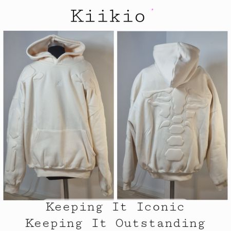 NEU OVP L 52 54 KIIKIO 3D warmer doublelayer Skeleton Hoodie