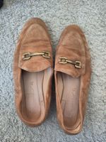 UNISA Wildleder Loafers, Gr. 40, Cognac Braun, Top