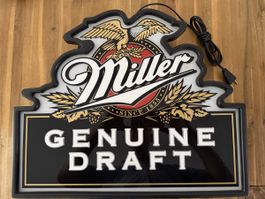 Leuchtreklame Miller Genuine Draft Bier mit Beleuchtung 