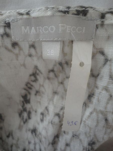 Tops: MARCO PECCI : Top 100% lin, crème imprimé python gris, M – Neu und originalverpackt aus Petit-Lancy von lilycerise 1