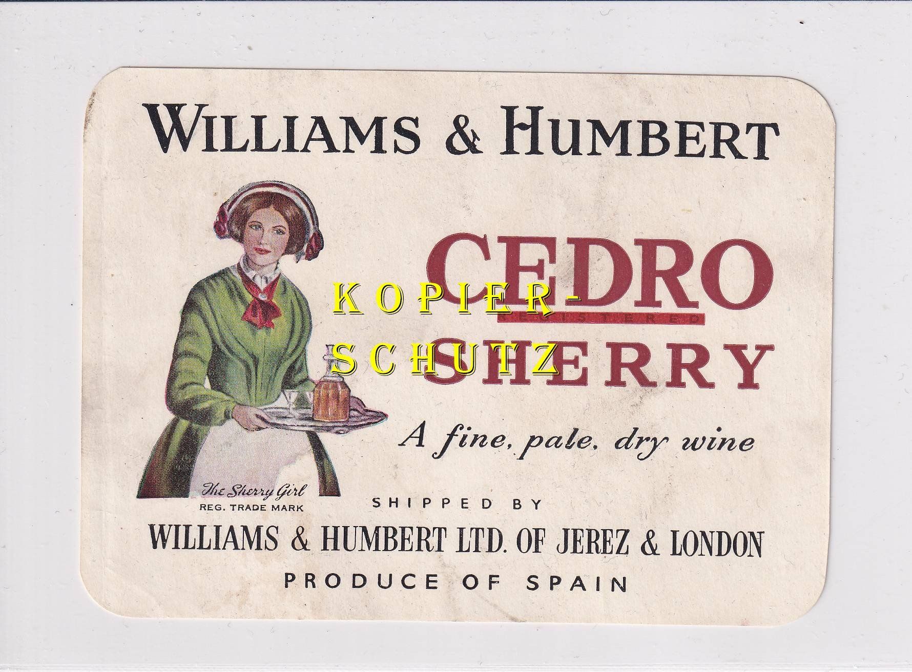 Carta: Etikette - Cedro Sherry /bd – Usato da Hombrechtikon venduto da Rudolf07