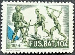 Soldatenmarken 2.WK, Füsilier Bat 104, weiss, Wi Inf 503