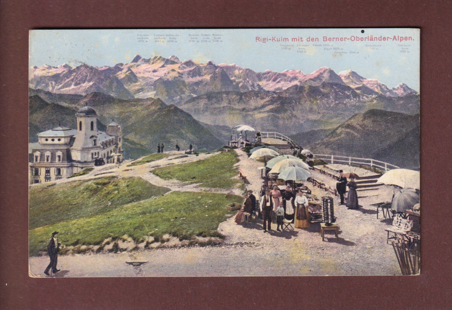 Cartes postales: RIGI-KULM - Leute - 1911 – D'occasion à Pully par nicecards-shop