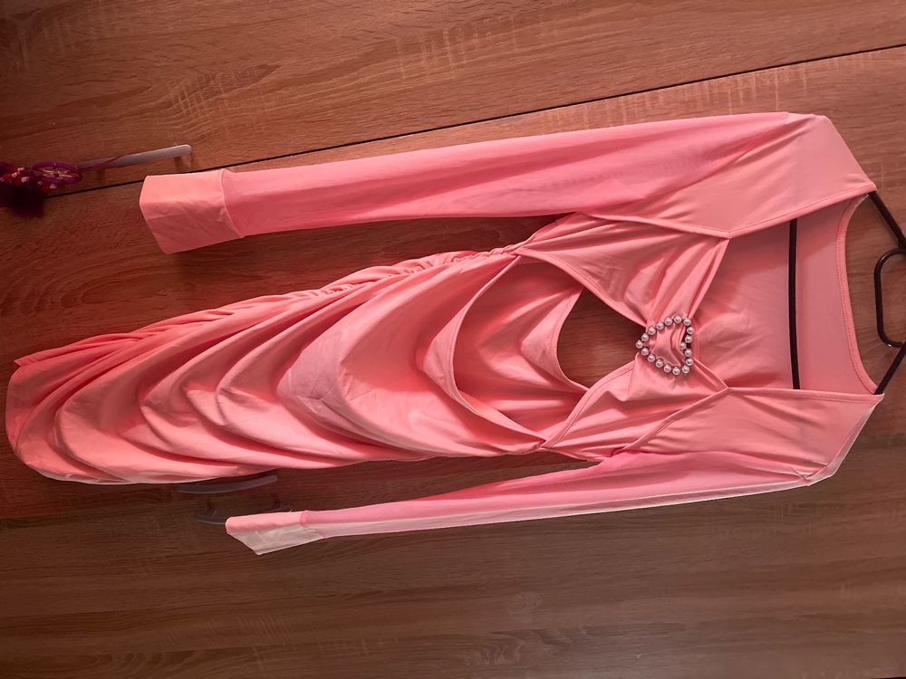Bleu ardoise | Robe d'été à encolure fantaisie - Femme - Jersey