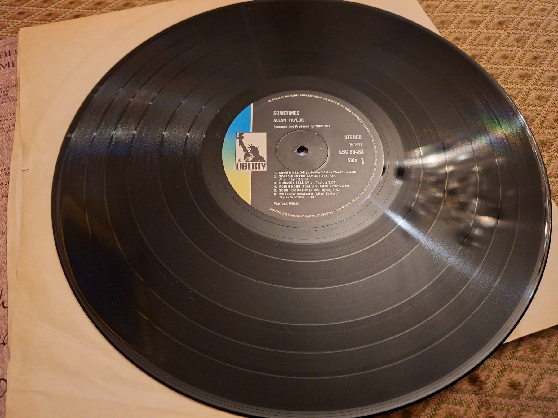 Dischi in vinile: Folk LP - Allan Taylor - Sometimes - 1975 – Usato da Bernex venduto da Wannabehasbeen01 4