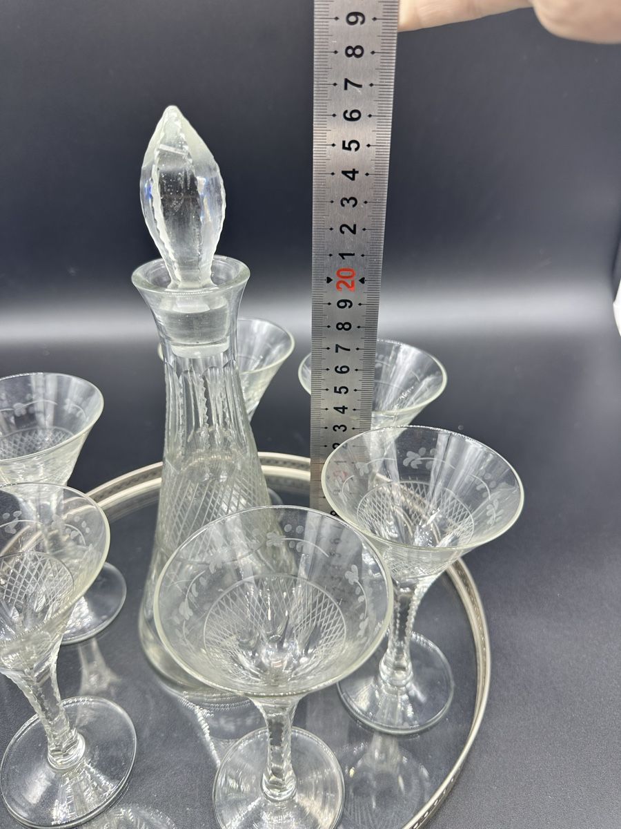 Exciting Vintage Etched Glass Decanter Photos