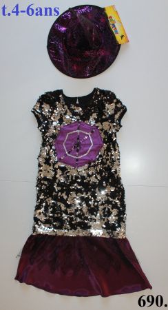 Costume sorcière / Hexe t. 4 - 6 ans