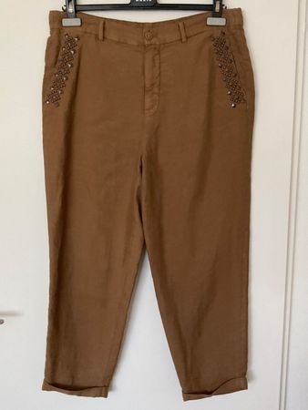 MASON’S Lyocel Leinen Hose Gr 44 maronibraun neuwertig